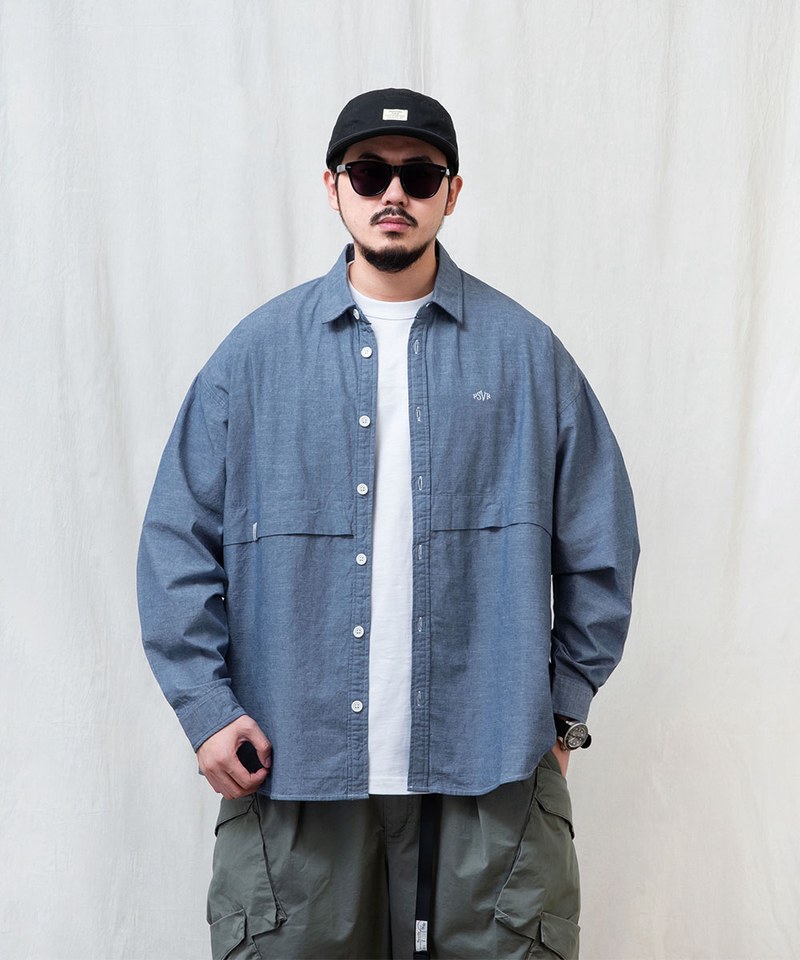 PSV0204-242 寬版長袖襯衫 BRAND LOGO LONG-SLEEVE SHIRTS