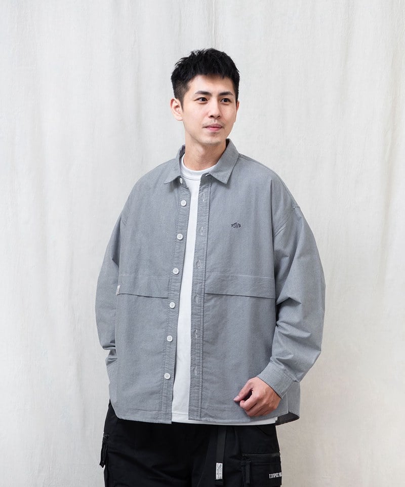 PSV0204-242 寬版長袖襯衫 BRAND LOGO LONG-SLEEVE SHIRTS