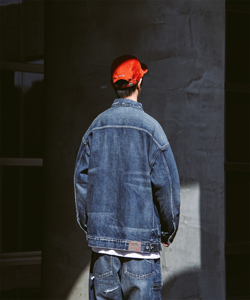 PSV1112-251 五週年限定破壞工藝牛仔外套 DESTROYED EFFECT SELVEDGE DENIM JACKET