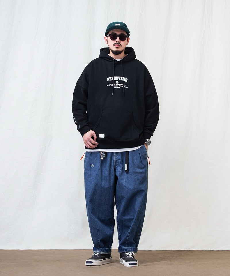 氣球錐形長褲 DOUBLE PLEATED BALLOON TAPERED PANTS