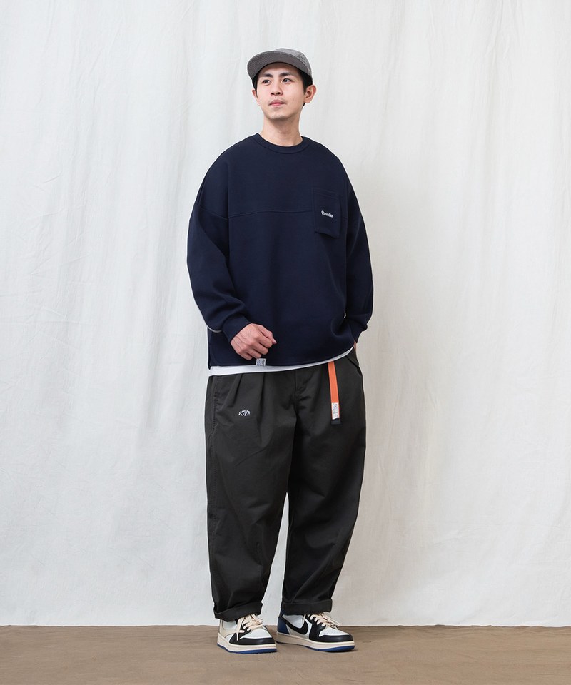 氣球錐形長褲 DOUBLE PLEATED BALLOON TAPERED PANTS