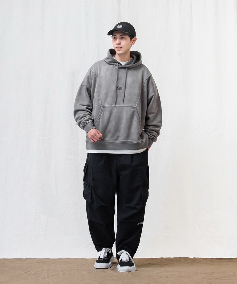 口袋水洗長褲 UNIQUE POCKET DESIGN TAPERED PANTS