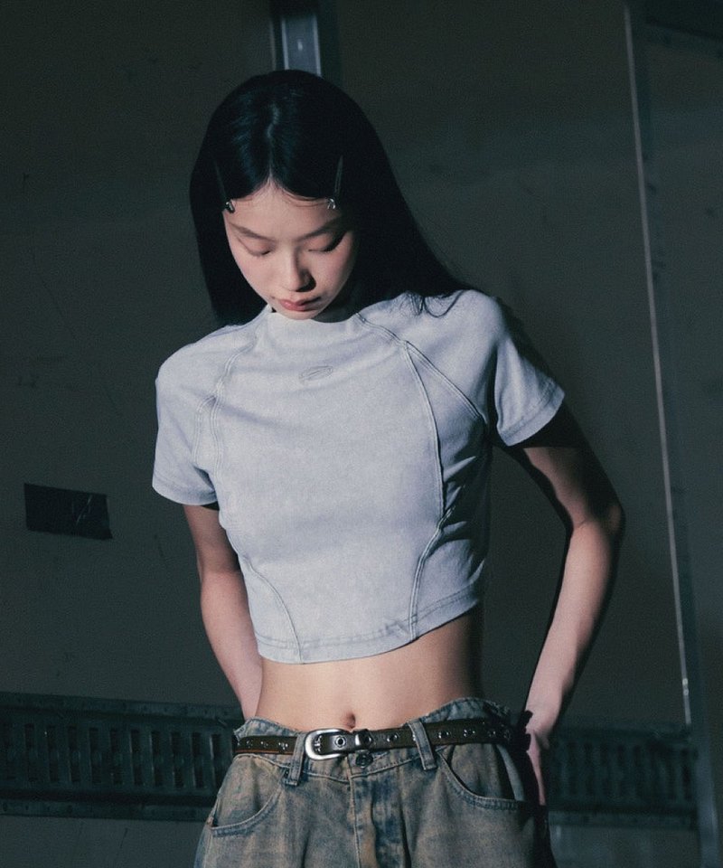 SNS0006W-241 微高領上衣 Washed Cropped Top