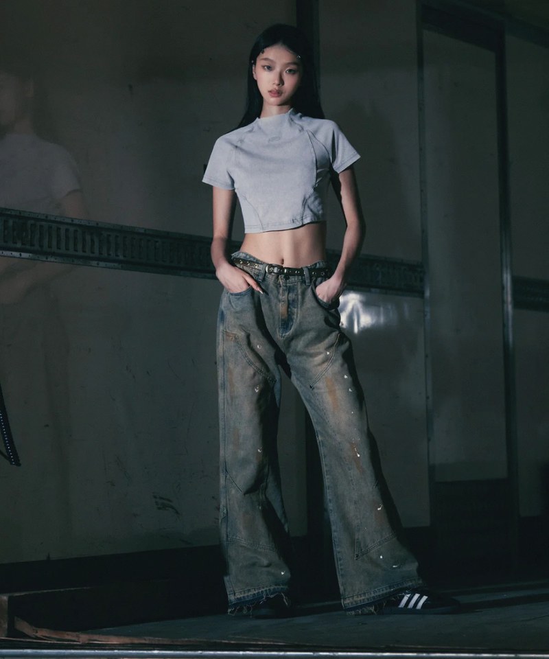 SNS0006W-241 微高領上衣 Washed Cropped Top