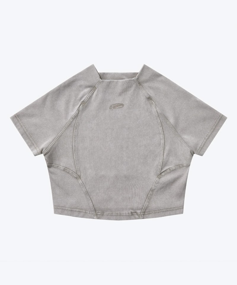 微高領上衣 Washed Cropped Top