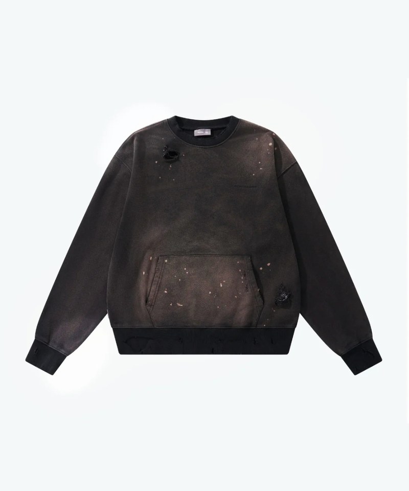 SNS0010-242 寬鬆水洗上衣 Distressed Crew Neck