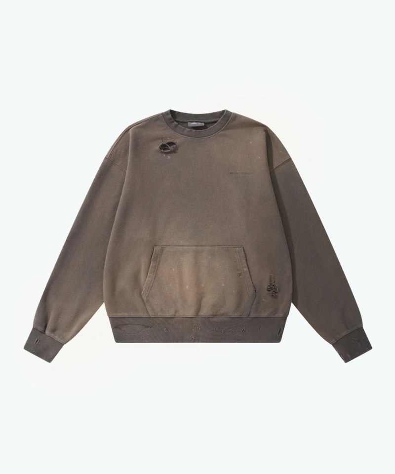 SNS0010-242 寬鬆水洗上衣 Distressed Crew Neck