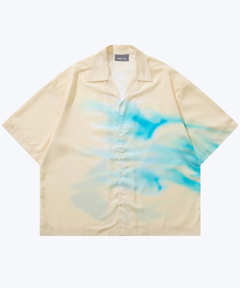 SNS0219-241 印花開領襯衫 Flame＆Bone Overprint Collar Shirt