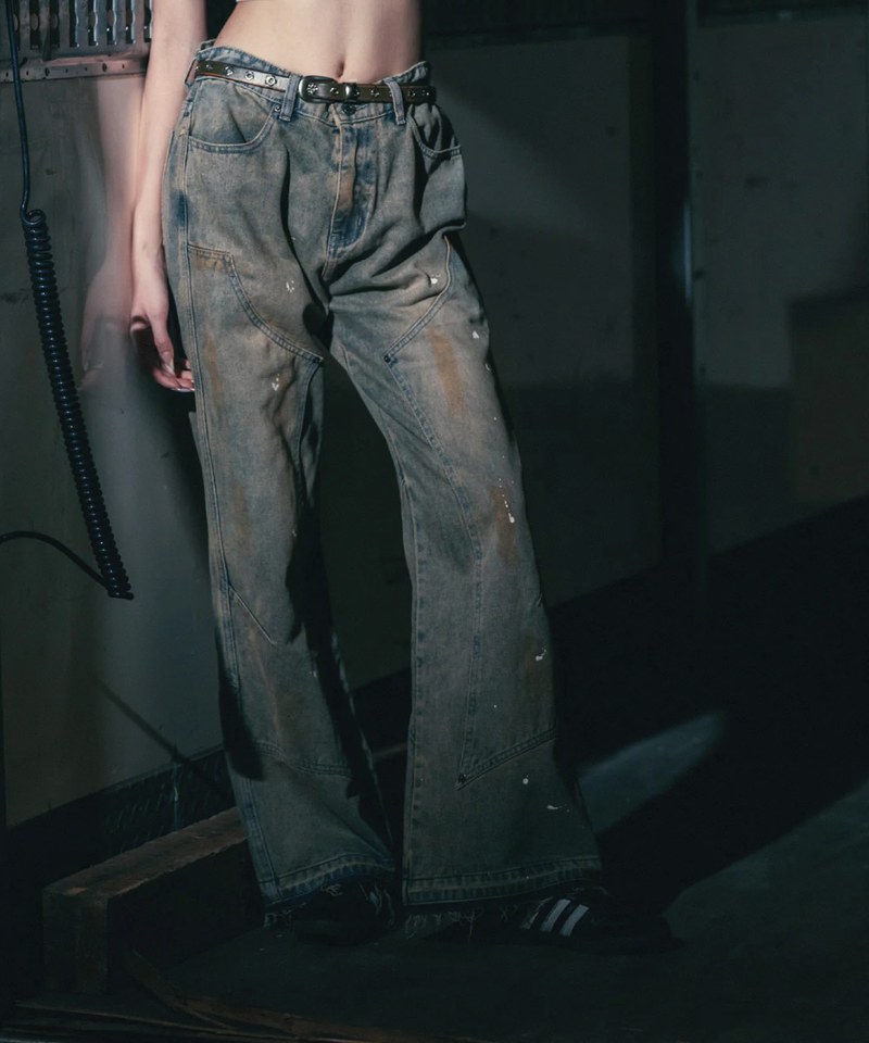 SNS1401W-241 靴型牛仔褲 Double Knee Bootcut And Flare Jeans