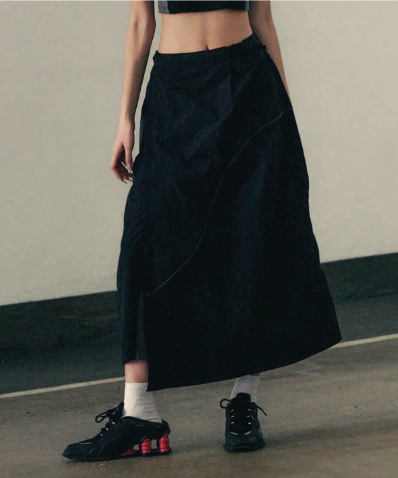 不對稱剪裁長裙 Slash Technical Wrap Skirts