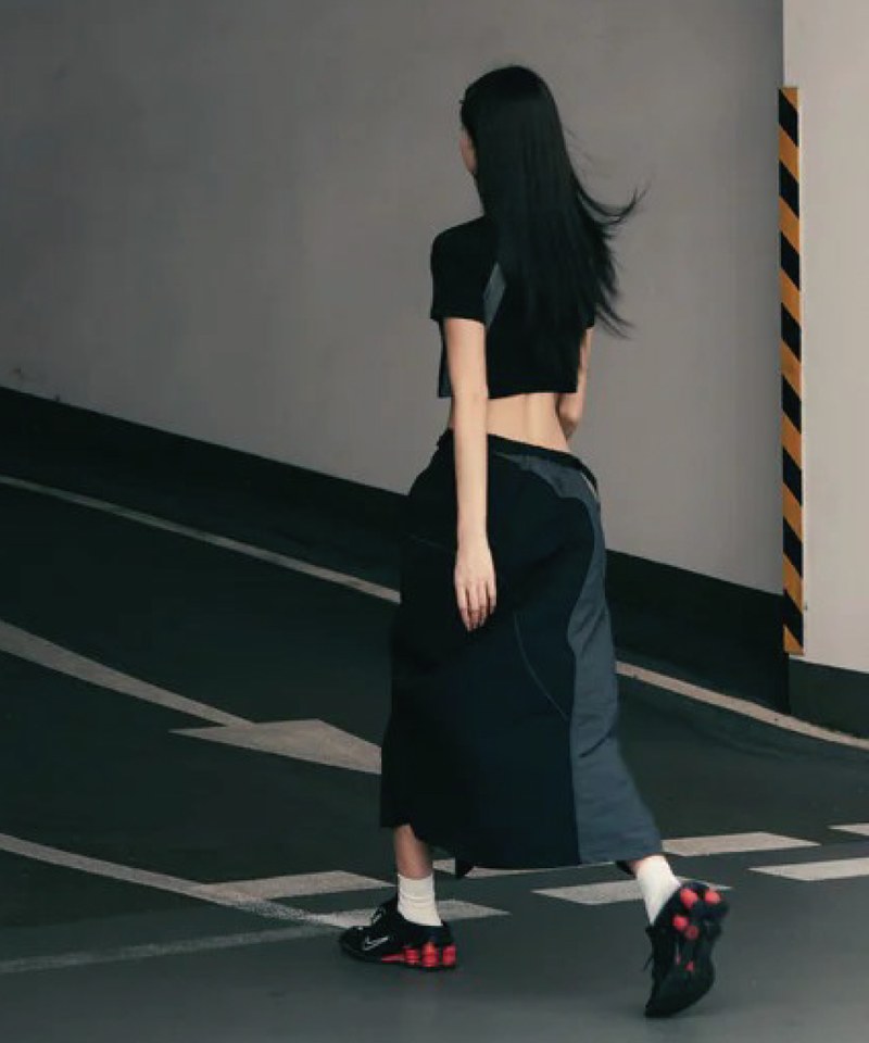 不對稱剪裁長裙 Slash Technical Wrap Skirts