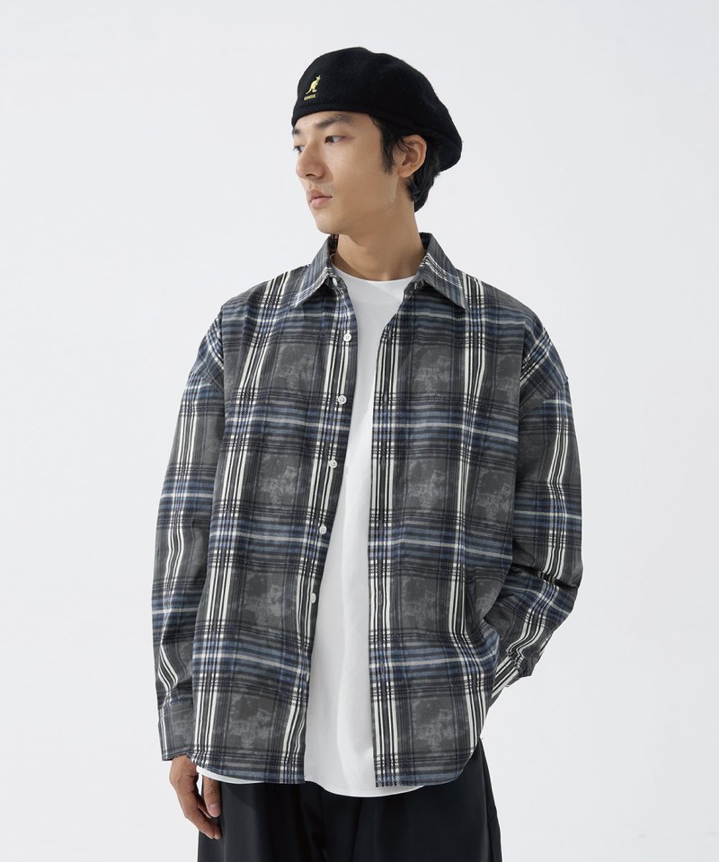 格紋印花襯衫 Printed Checkered Shirt