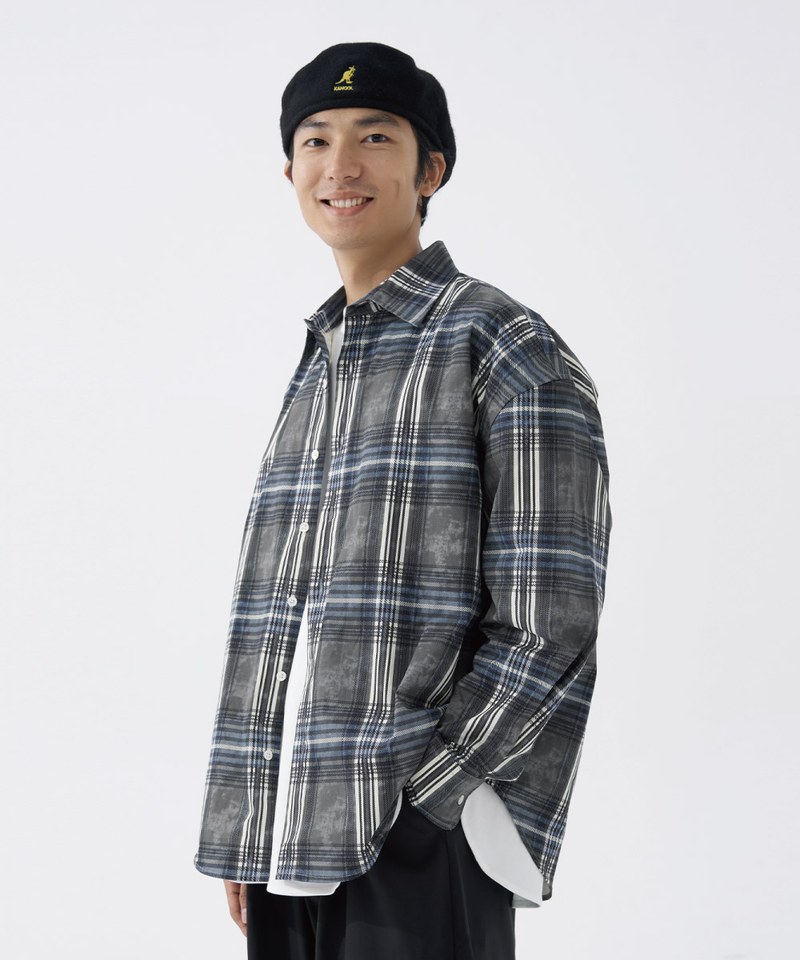 格紋印花襯衫 Printed Checkered Shirt