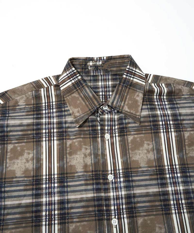 格紋印花襯衫 Printed Checkered Shirt