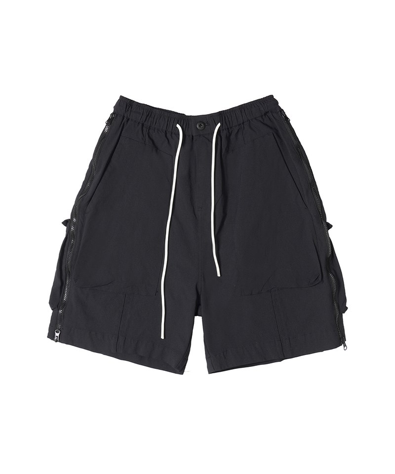 側拉鍊工作短褲 Side Zip-Up Cargo Shorts