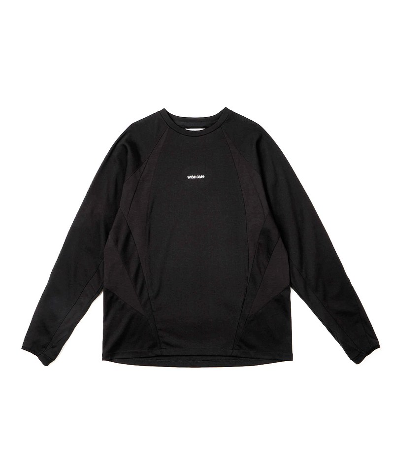 WDM0046-242 拼布設計長袖上衣 TENCEL BLOCKING LS TEE