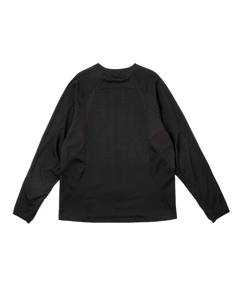 WDM0046-242 拼布設計長袖上衣 TENCEL BLOCKING LS TEE