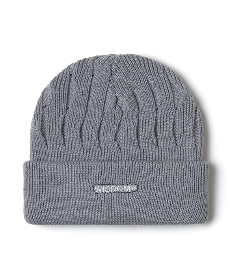 WDM2346-242 可翻折短毛帽 WISDOM LOGO BEANIE