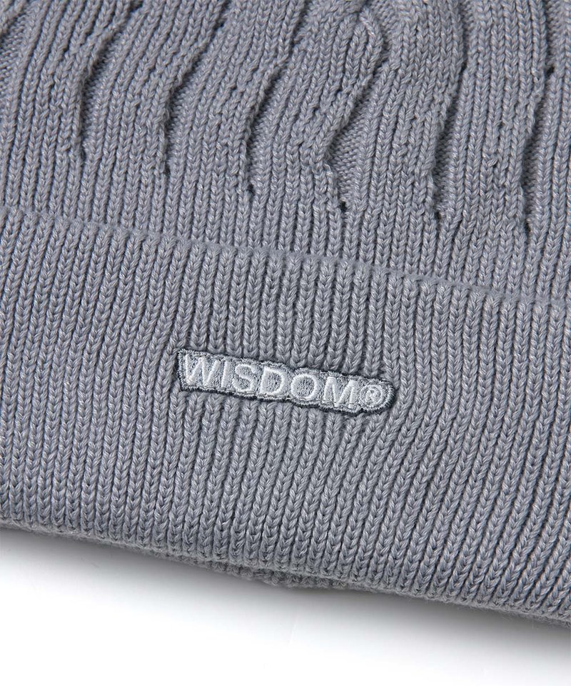 WDM2346-242 可翻折短毛帽 WISDOM LOGO BEANIE