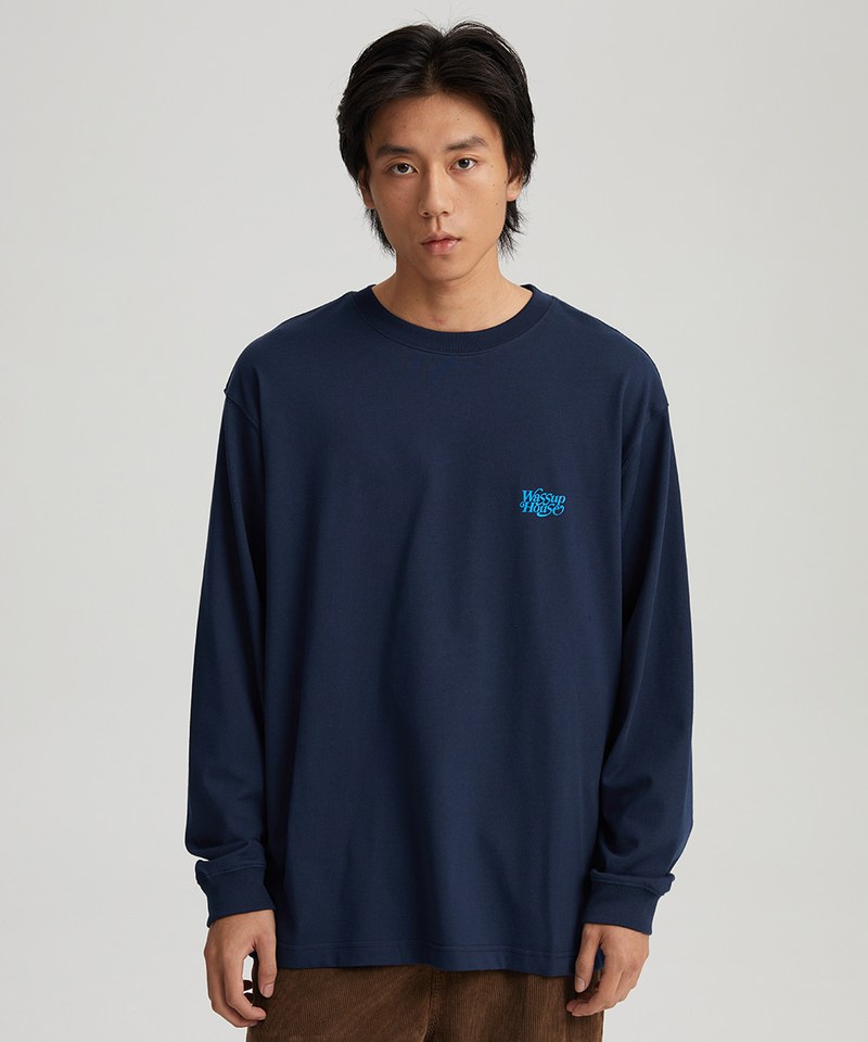 WSP0102-232 襯線字體長袖T恤 Retro Slogan Long Sleeve T-shirt