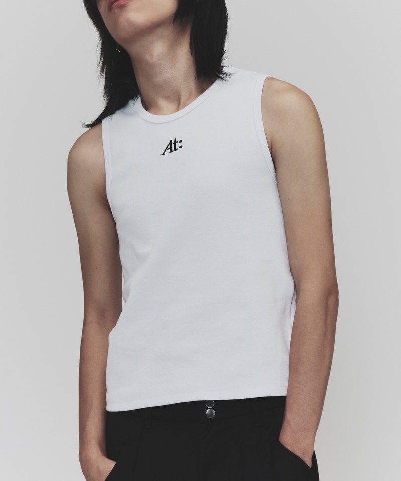 刺繡羅紋背心 Logo Ribbed Tank Top