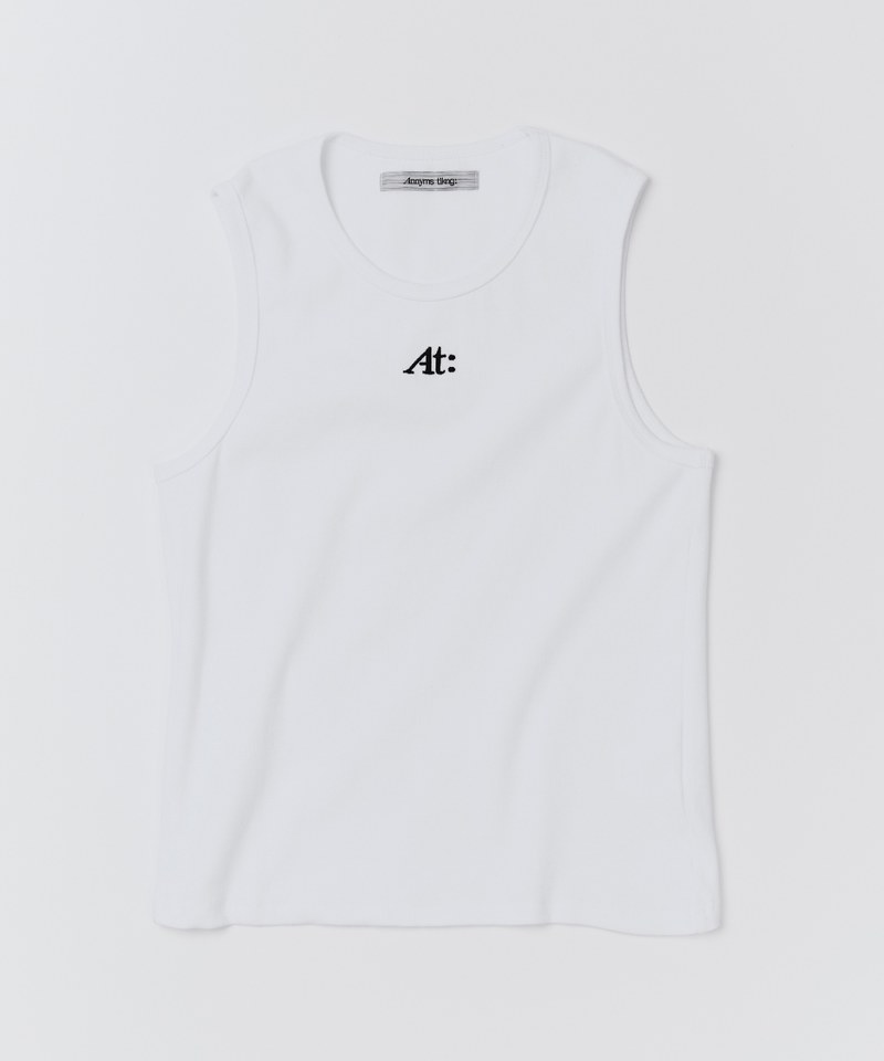 刺繡羅紋背心 Logo Ribbed Tank Top