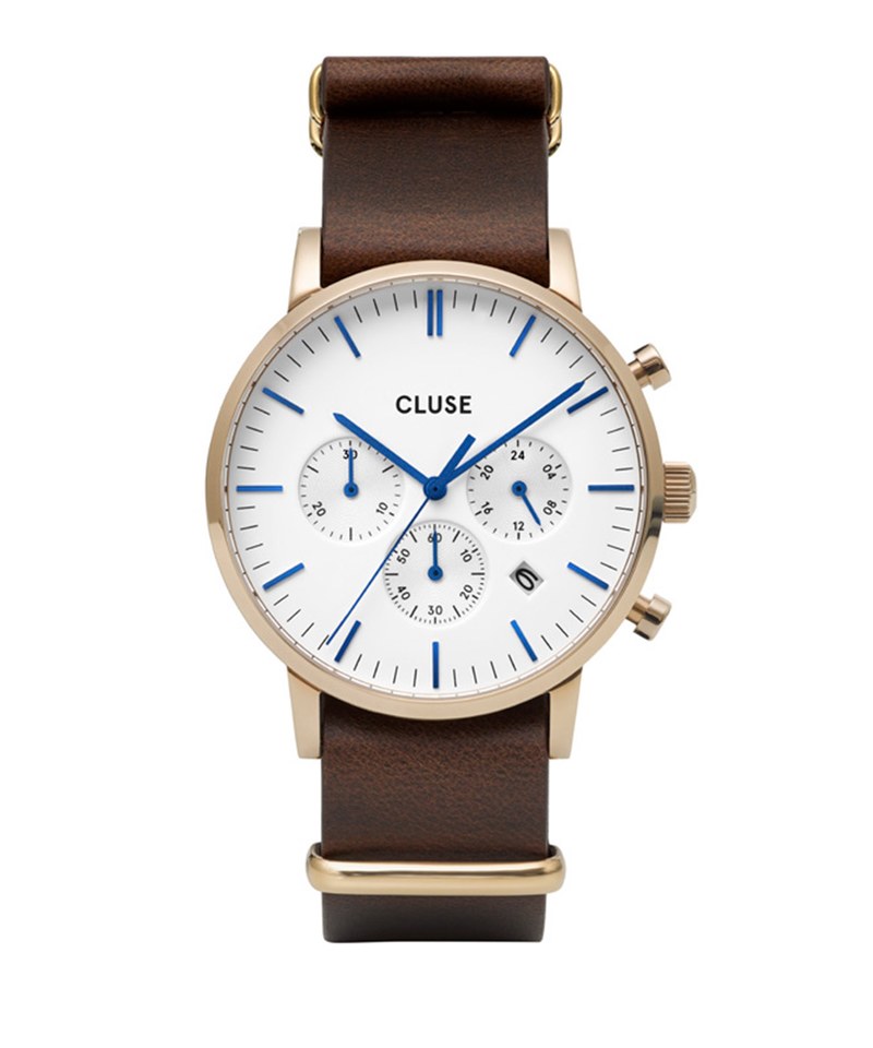 CLU9902 CW0101502009 Aravis Chrono Nato Leather 荷蘭簡約手錶