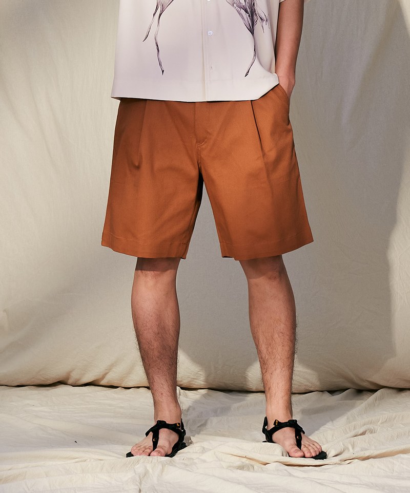 COP1729-斜紋棉質寬版短褲