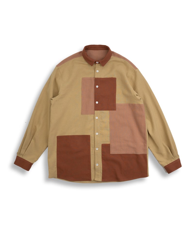 DRN0209 拼接襯衫 patchwork shirt