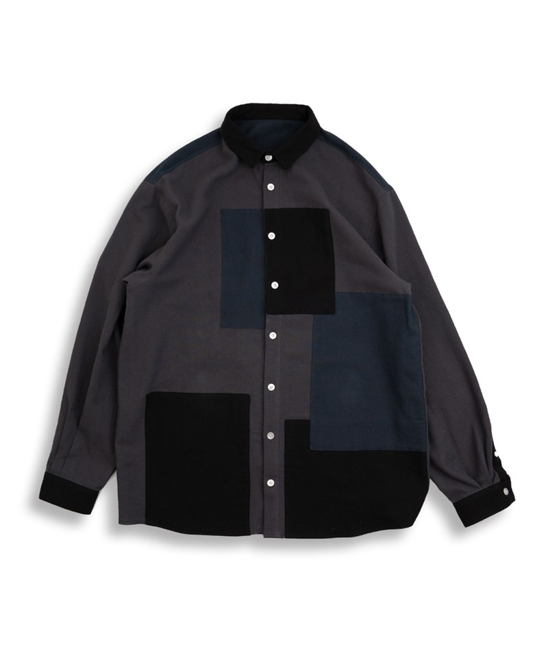 DRN0209 拼接襯衫 patchwork shirt