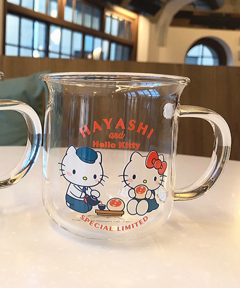 椪餅時光夏日涼藝玻璃杯-林百貨xHello Kitty
