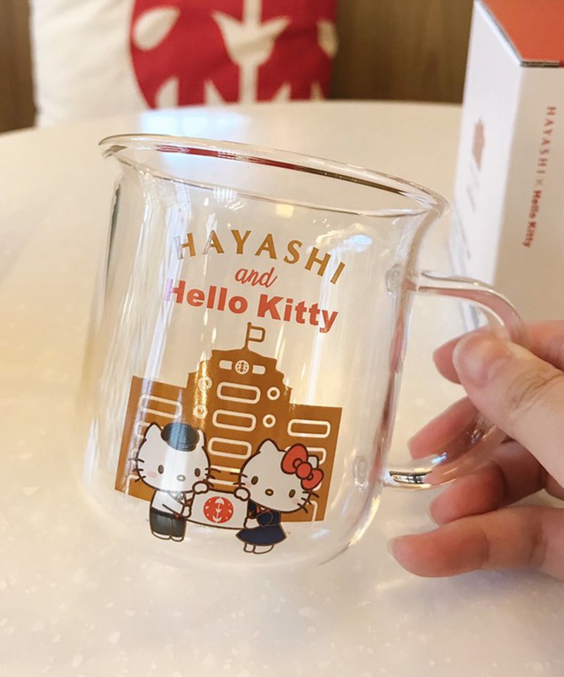 HYS9907 林建築夏日涼藝玻璃杯-林百貨xHello Kitty
