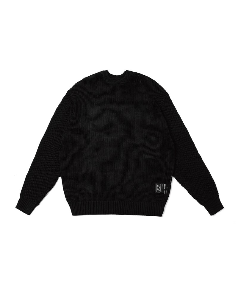nozzle quiz X SENSE OF PLACE 聯名針織衫 BTFC Logo Mesh Sweater