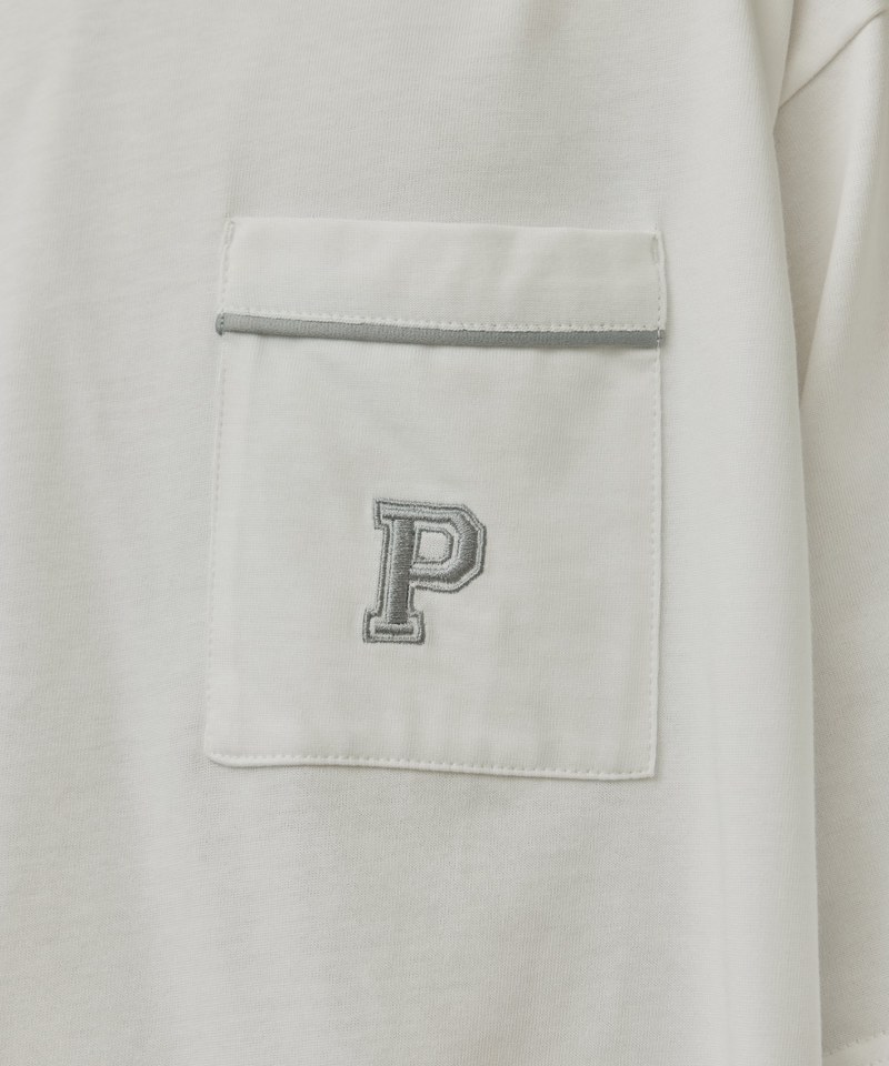 P-logo口袋寬鬆短袖TEE