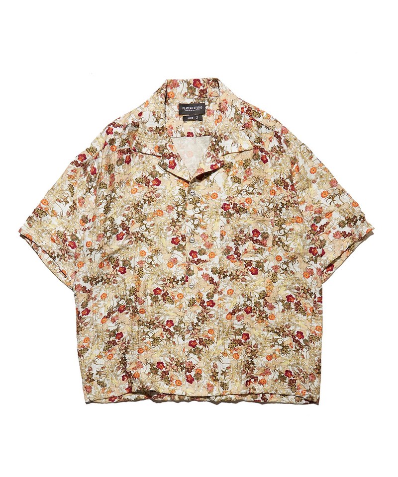 碎花短袖開襟襯衫 summer floral shirt