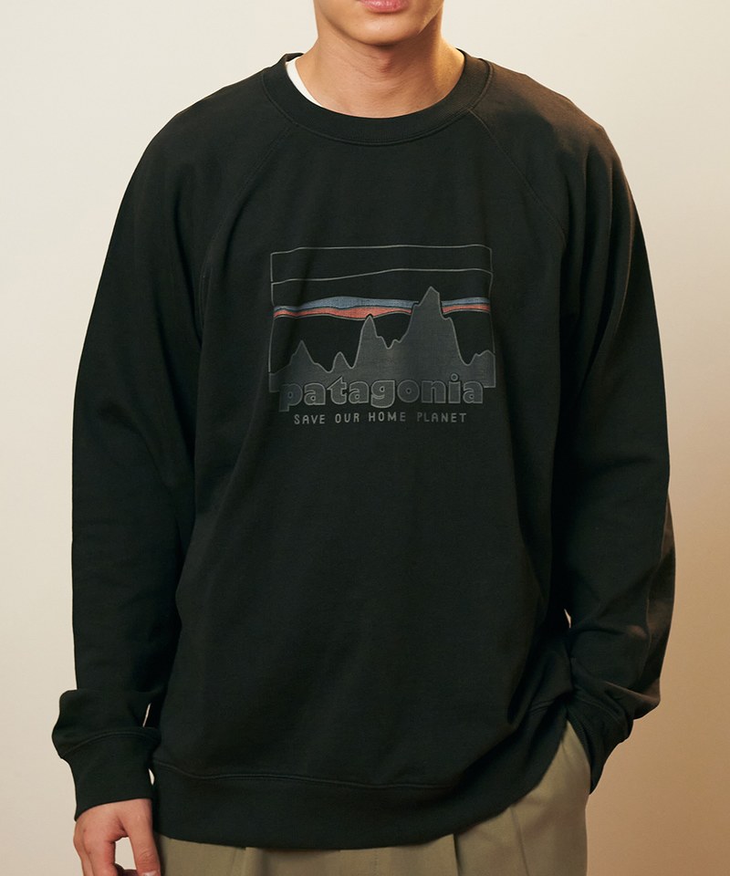 PTG0033 手繪LOGO插圖大學TEE M's '73 Skyline Organic Crew Sweatshirt