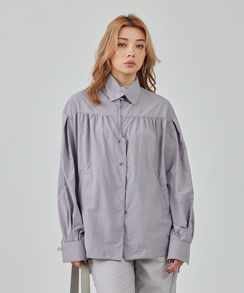 SFL9908W-242 高領襯衫 Ruched Collar Shirt