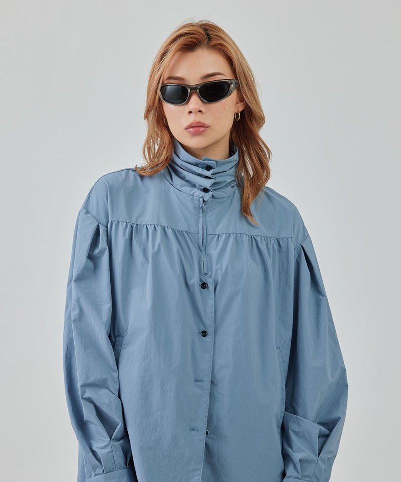 SFL9908W-242 高領襯衫 Ruched Collar Shirt