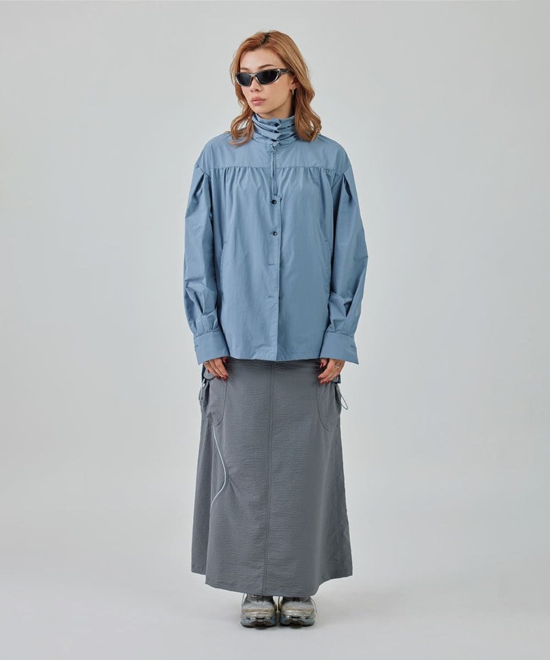 SFL9908W-242 高領襯衫 Ruched Collar Shirt