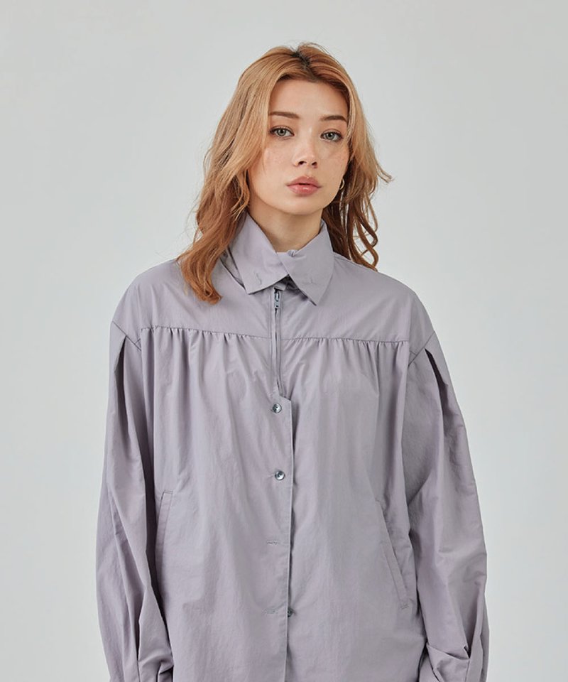 SFL9908W-242 高領襯衫 Ruched Collar Shirt