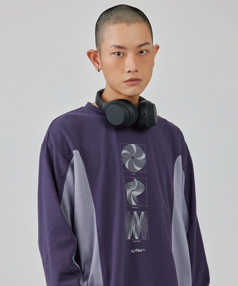 SFL9913-242 拼接長袖上衣 Paneled Long-Sleeve T