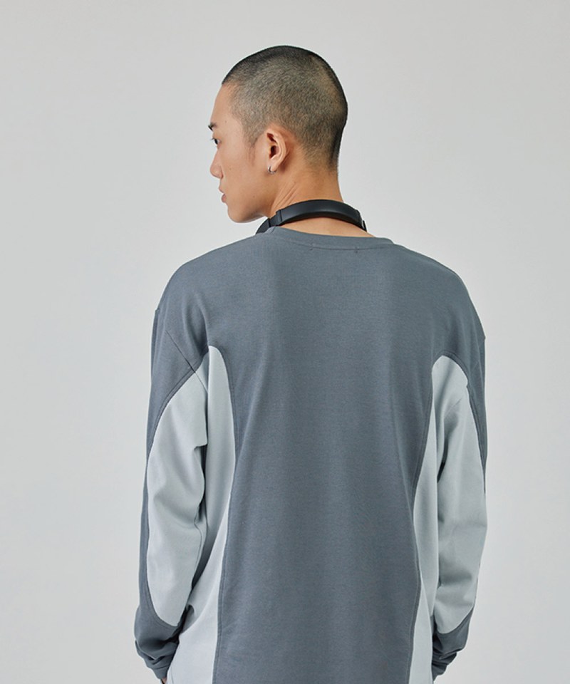 SFL9913-242 拼接長袖上衣 Paneled Long-Sleeve T