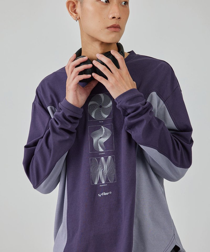 SFL9913-242 拼接長袖上衣 Paneled Long-Sleeve T