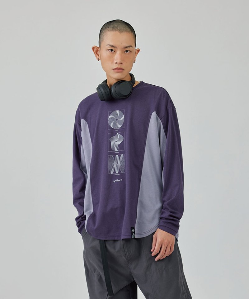 SFL9913-242 拼接長袖上衣 Paneled Long-Sleeve T