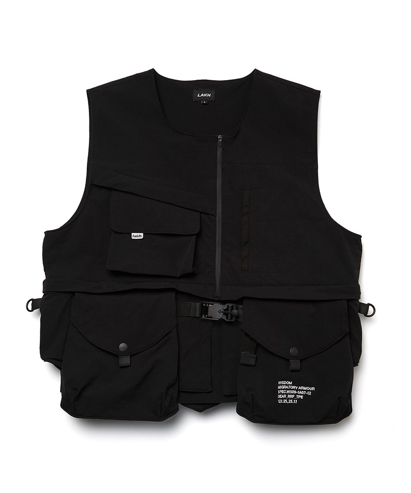 WDM0529-221 聯名多口袋背心 WISDOM x LAKH Multi-Pockets Three way Vest