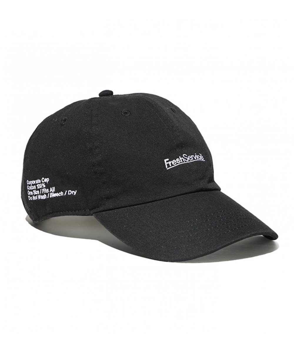  LOGO刺繡老帽 CORPORATE CAP - BLACK-F