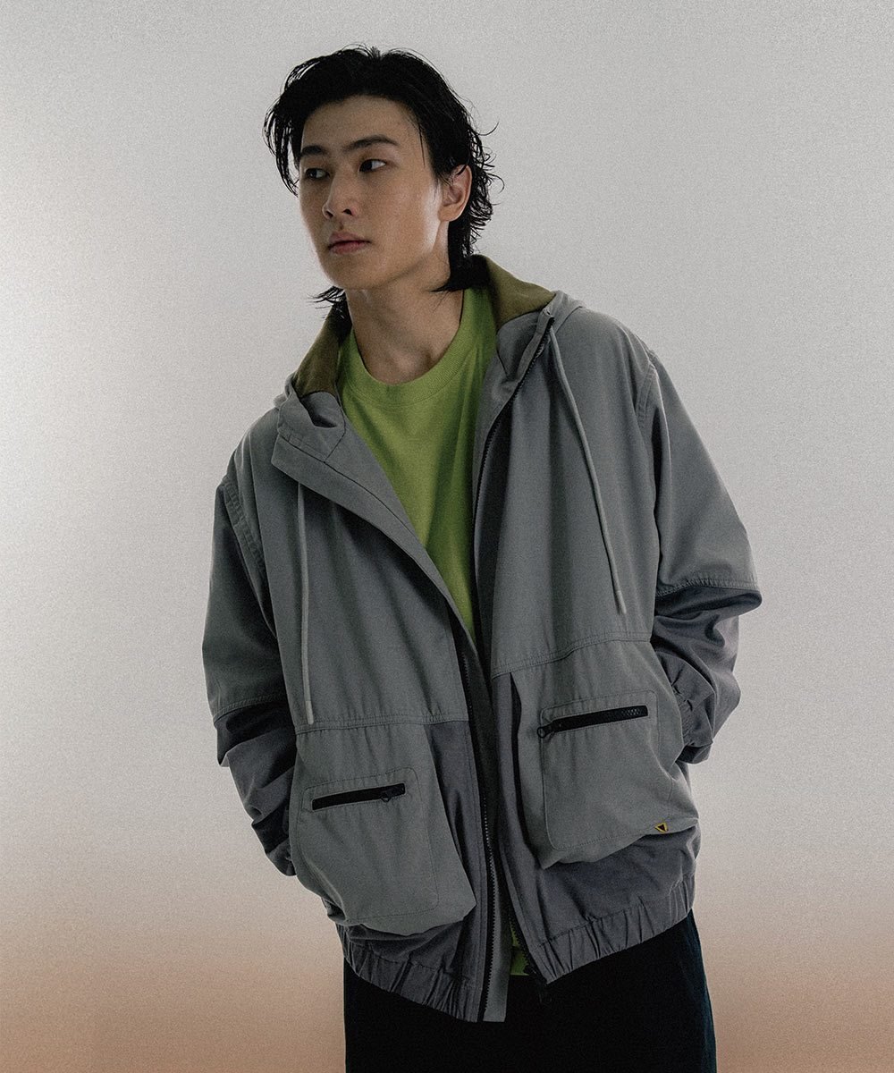 連帽外套 Two-Tone Hooded Jacket