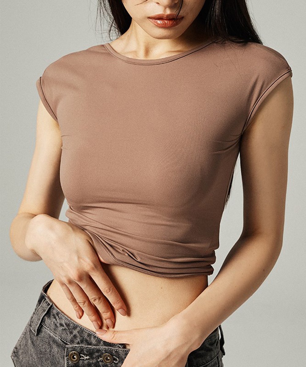 親膚彈性挖背上衣 stretch elastic top