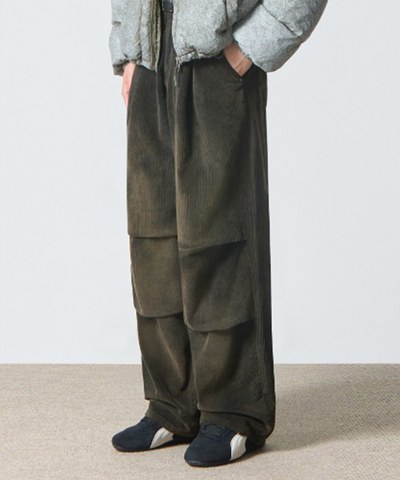 燈心絨降落傘褲 CORDUROY FADE WASHED PARACHUTE PANTS