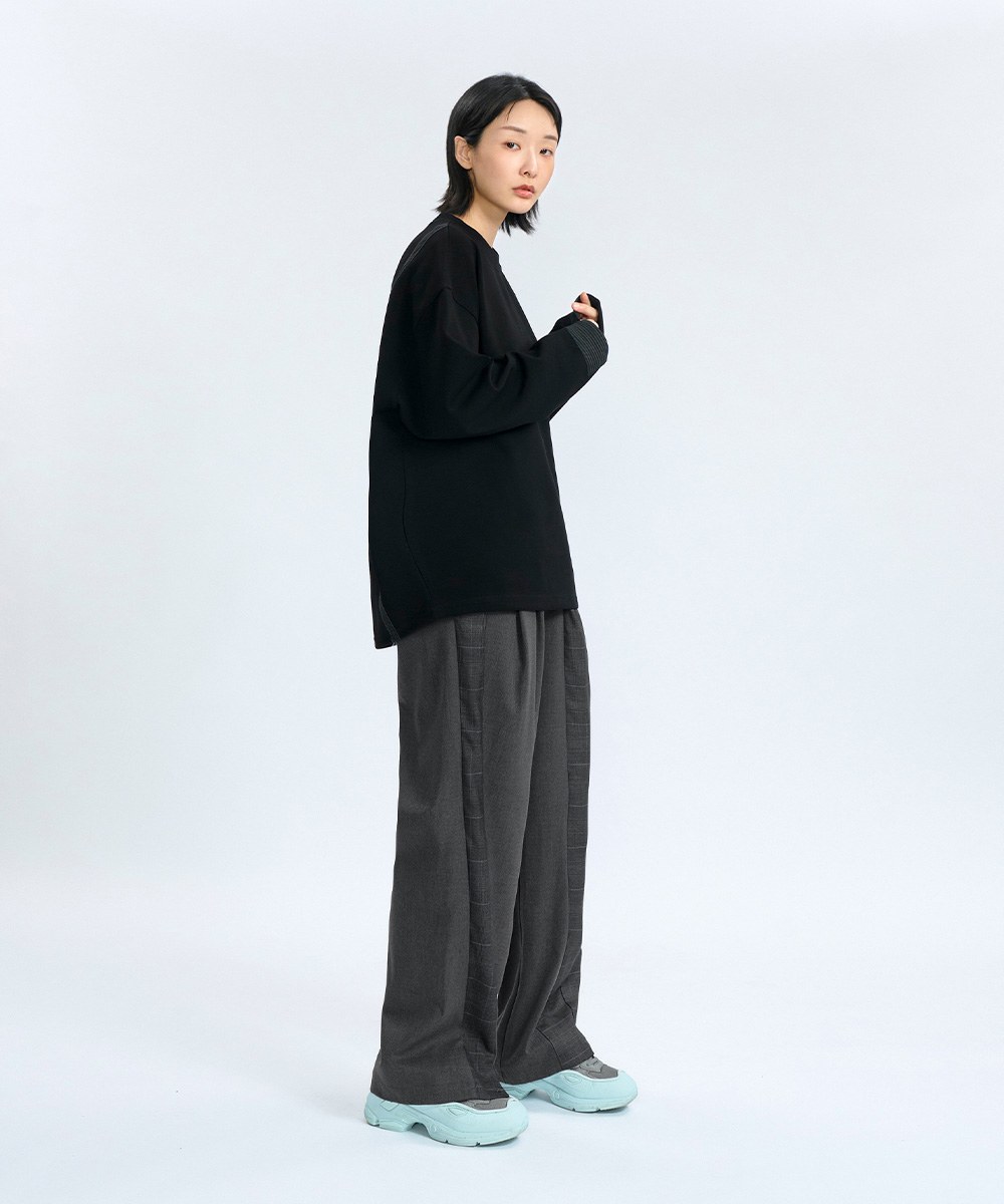 袖口拼色長Tee Mix-Layered Comfy LS Tee